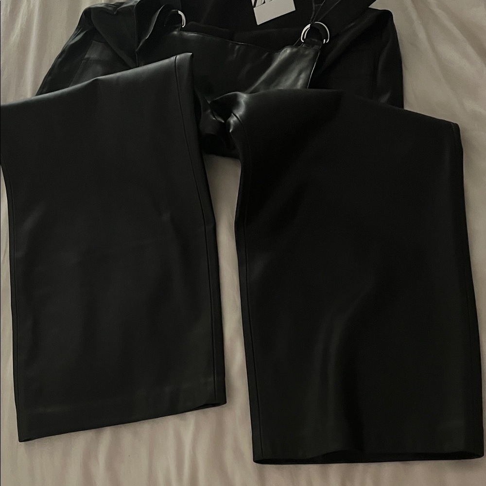 ZARA faux leather jumpsuit (S) NWT - Picture 9 of 12